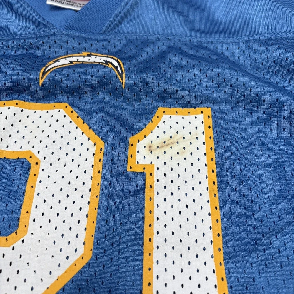 LA Chargers Ladanian Tomlinson Jersey 21 Powder Blue XL Reebok NFL‎ Players Mesh